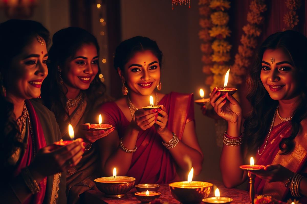 Diwali celebration with Woven Flaws members